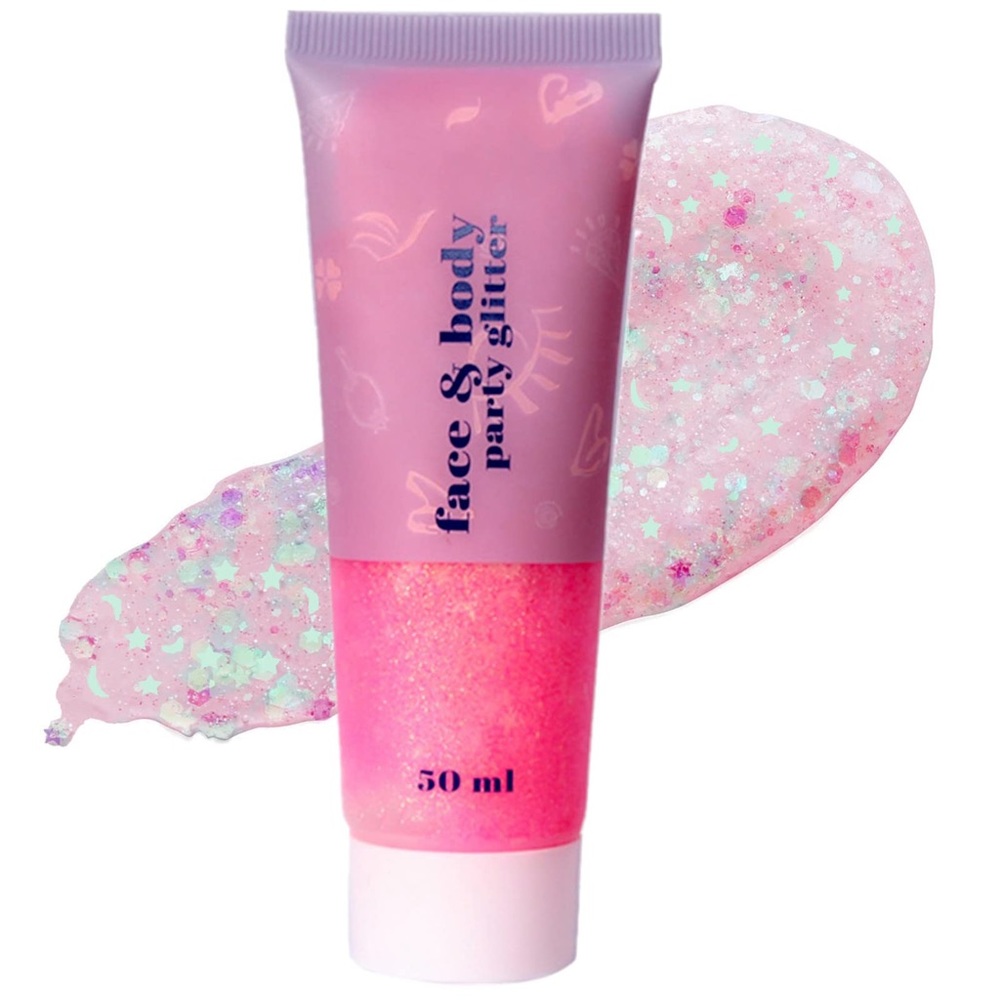Peach Pink Body Glitter, Holographic Chunky Sequins Festival Rave Accessories